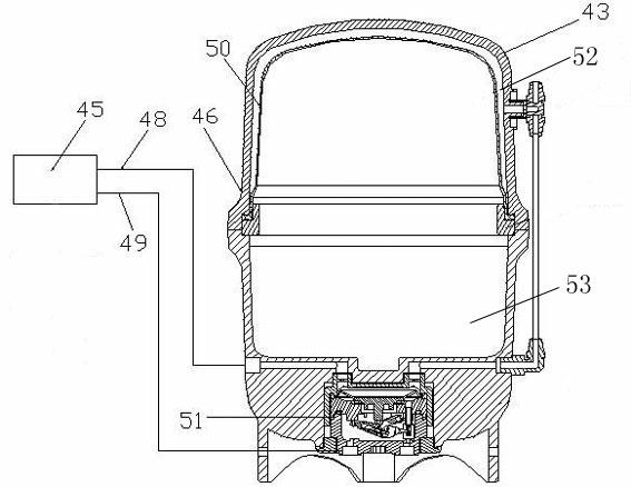 Reverse osmosis (RO) automatic pressurization device and RO automatic pressurization water storage tank