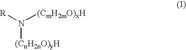 Oxidative hair dye composition containing polyakyleneglyco(n)alkylamine and a solid fatty compound