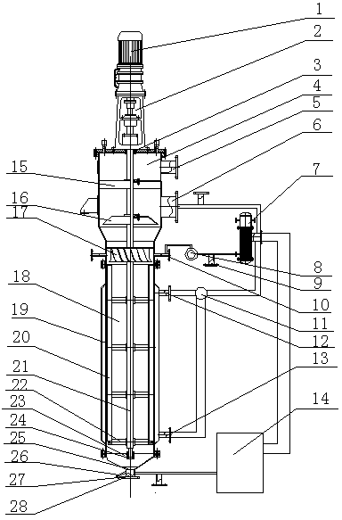 Duplex centrifugal-film evaporator for preparing basic cupric carbonate