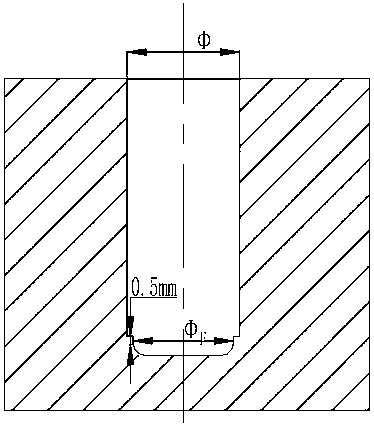 Numerical control processing method for aluminum alloy high-precision flat bottom hanging hole