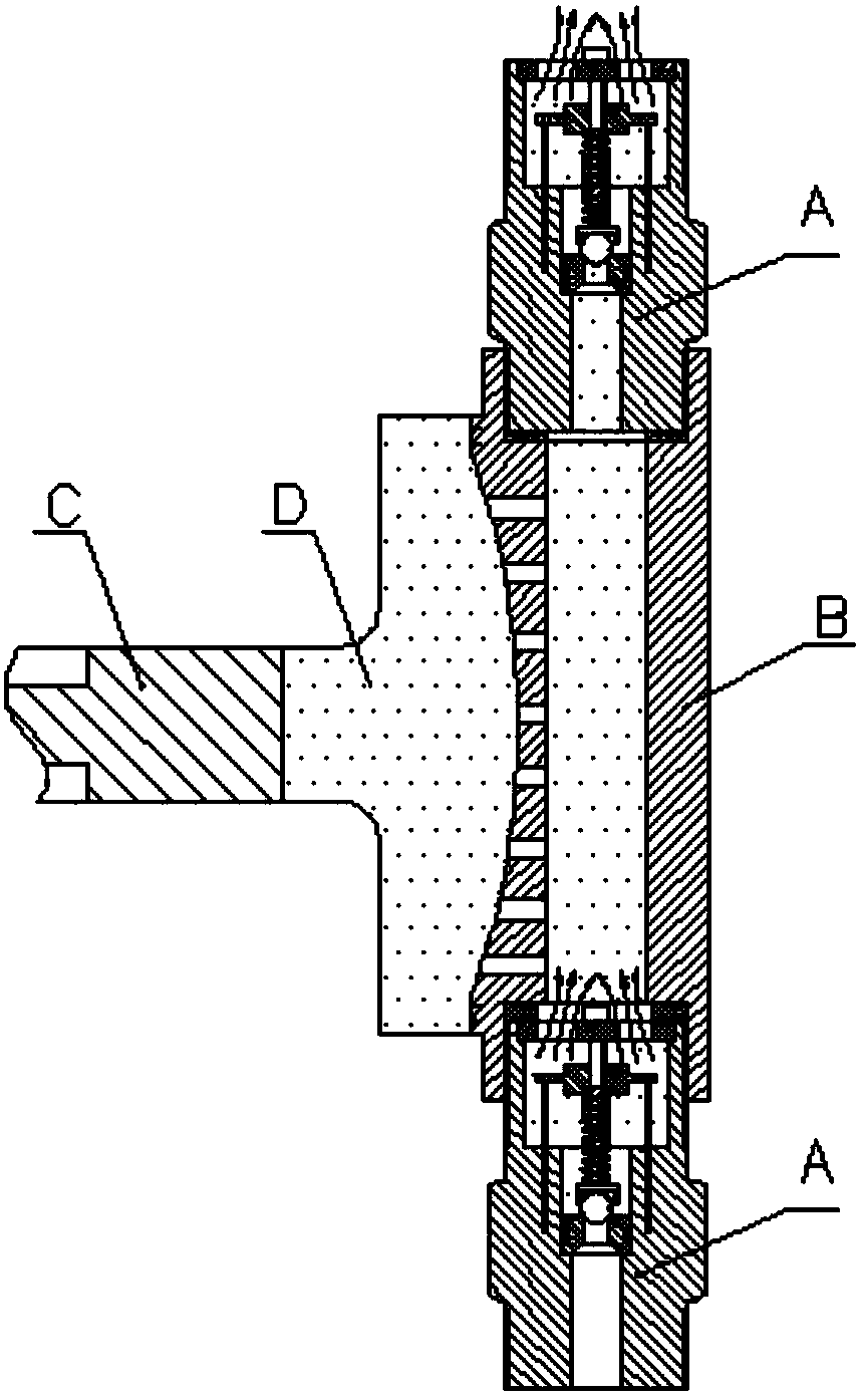 A check valve of a liquid oxygen-added conveying system and a liquid-oxygen-added conveying system