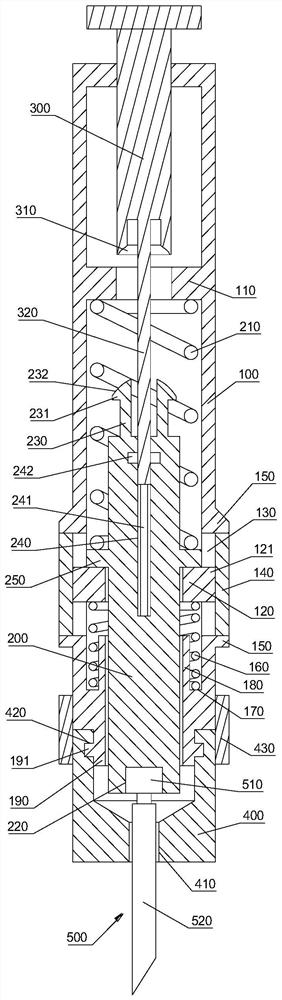 Bone puncture needle launching device