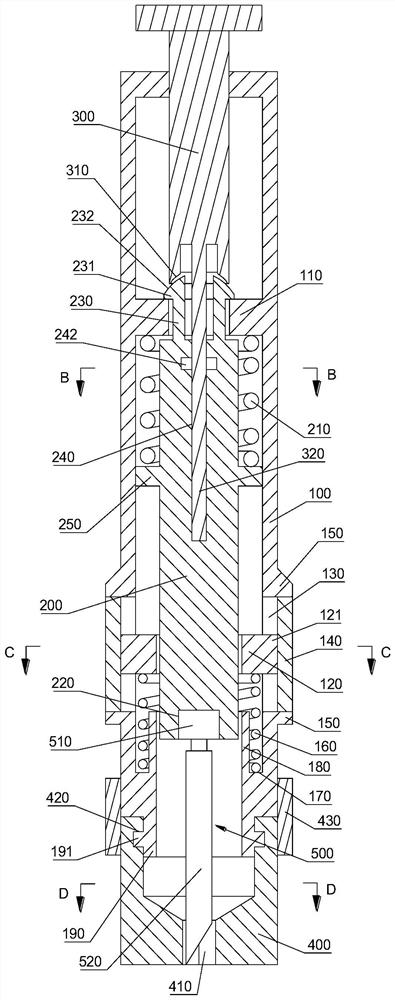 Bone puncture needle launching device