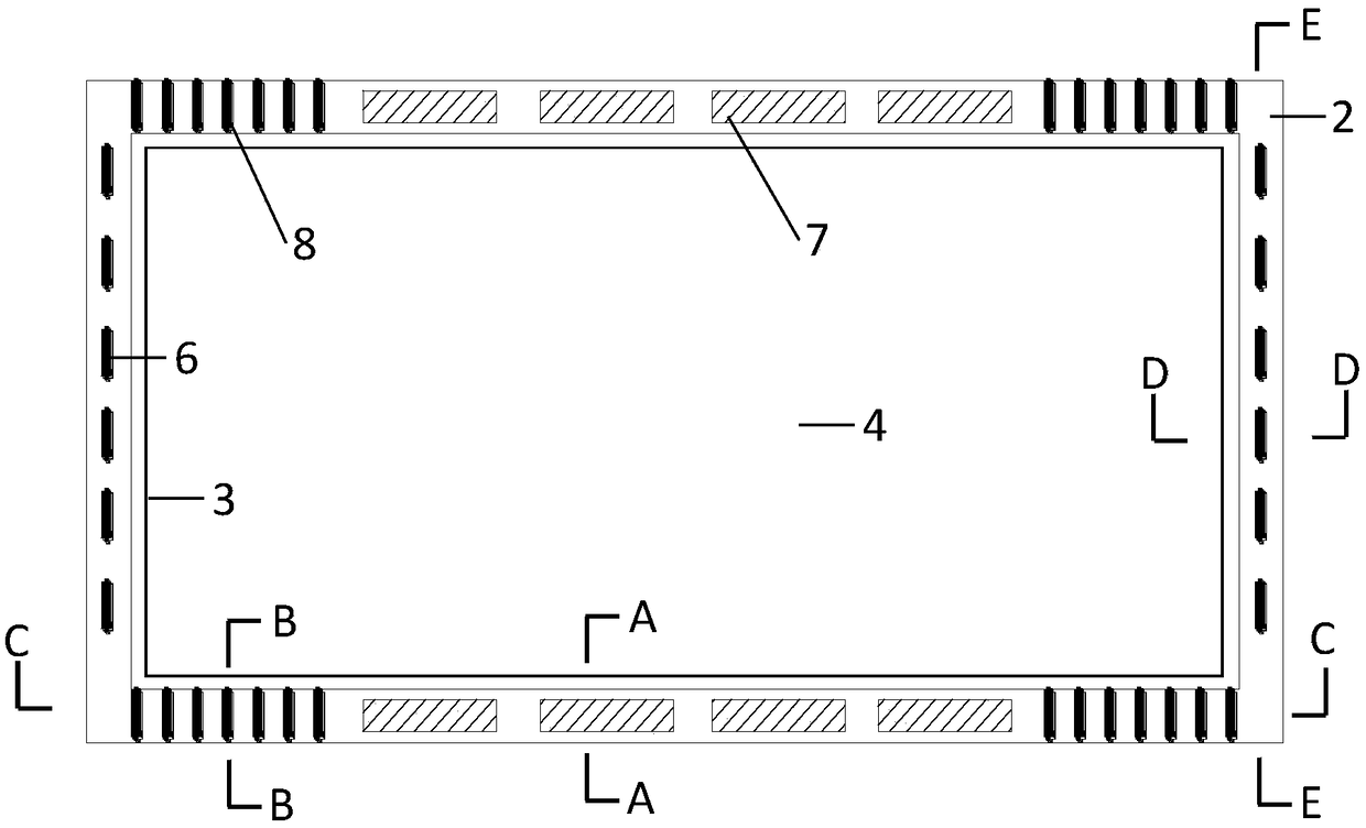 A hollow variable cross-section unidirectional shear model box