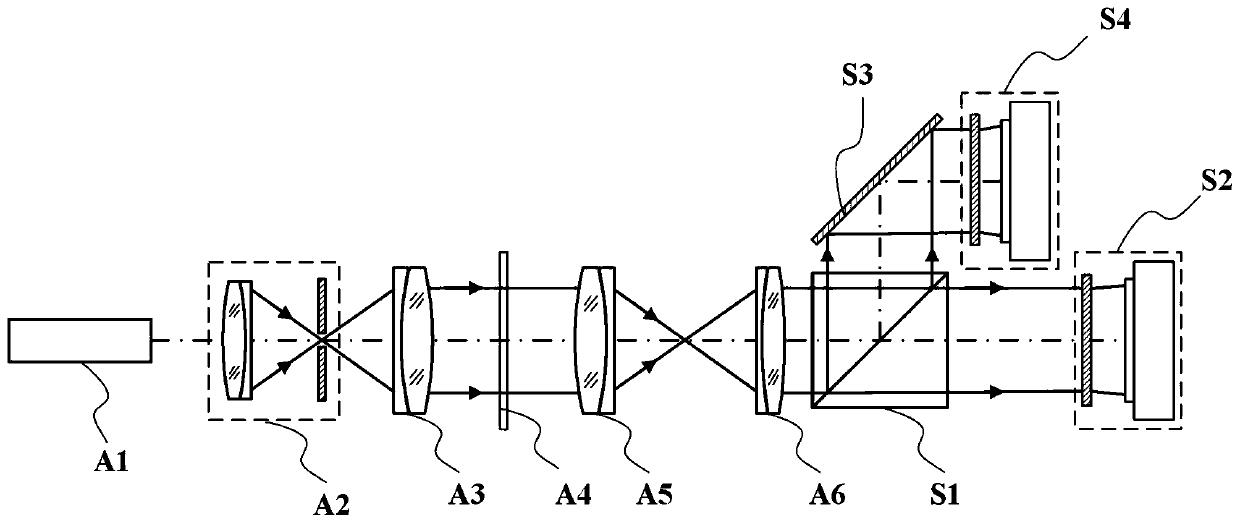 Sensitivity enhancement device and method for four-wavefront transverse shear interference wavefront sensor