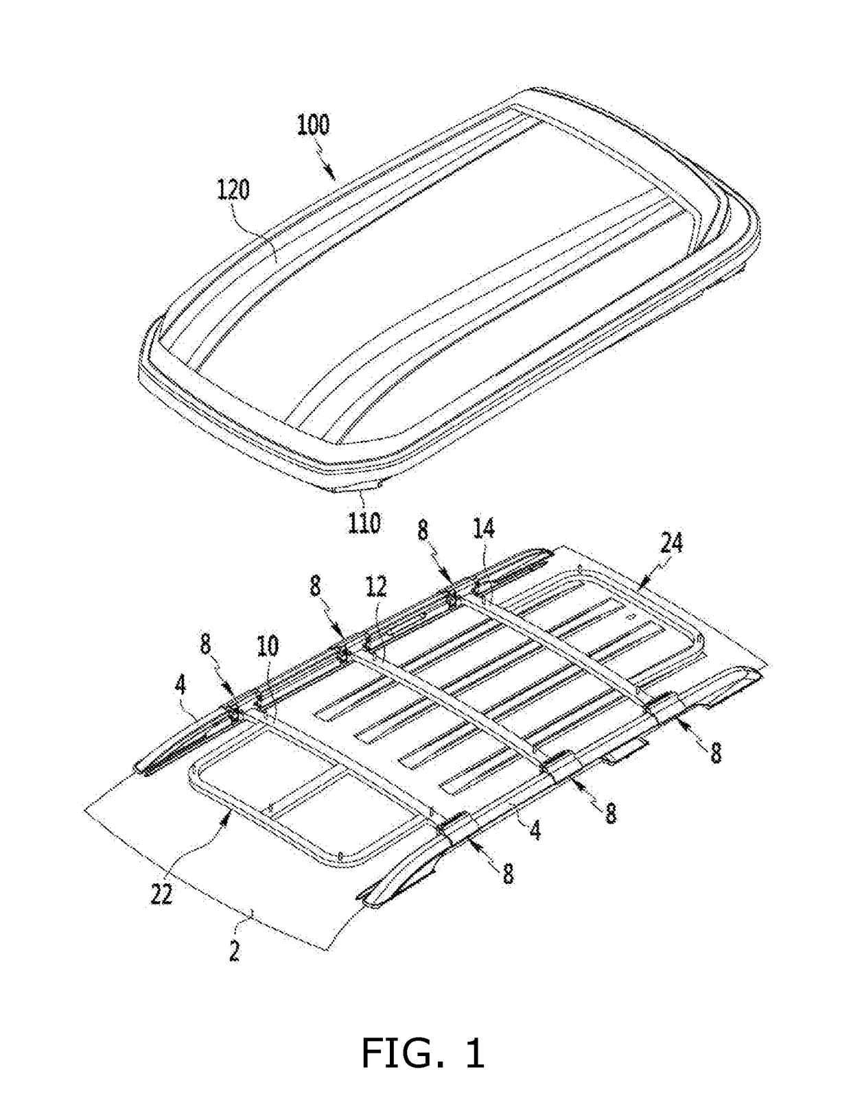 Mounting assembly for vehicle roof-box