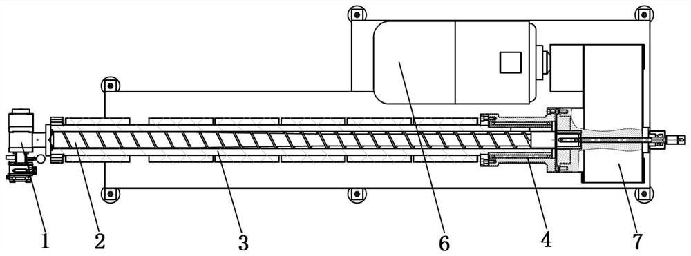 Novel maintenance-free screw post-disassembly type direct-drive extrusion device and operation method thereof