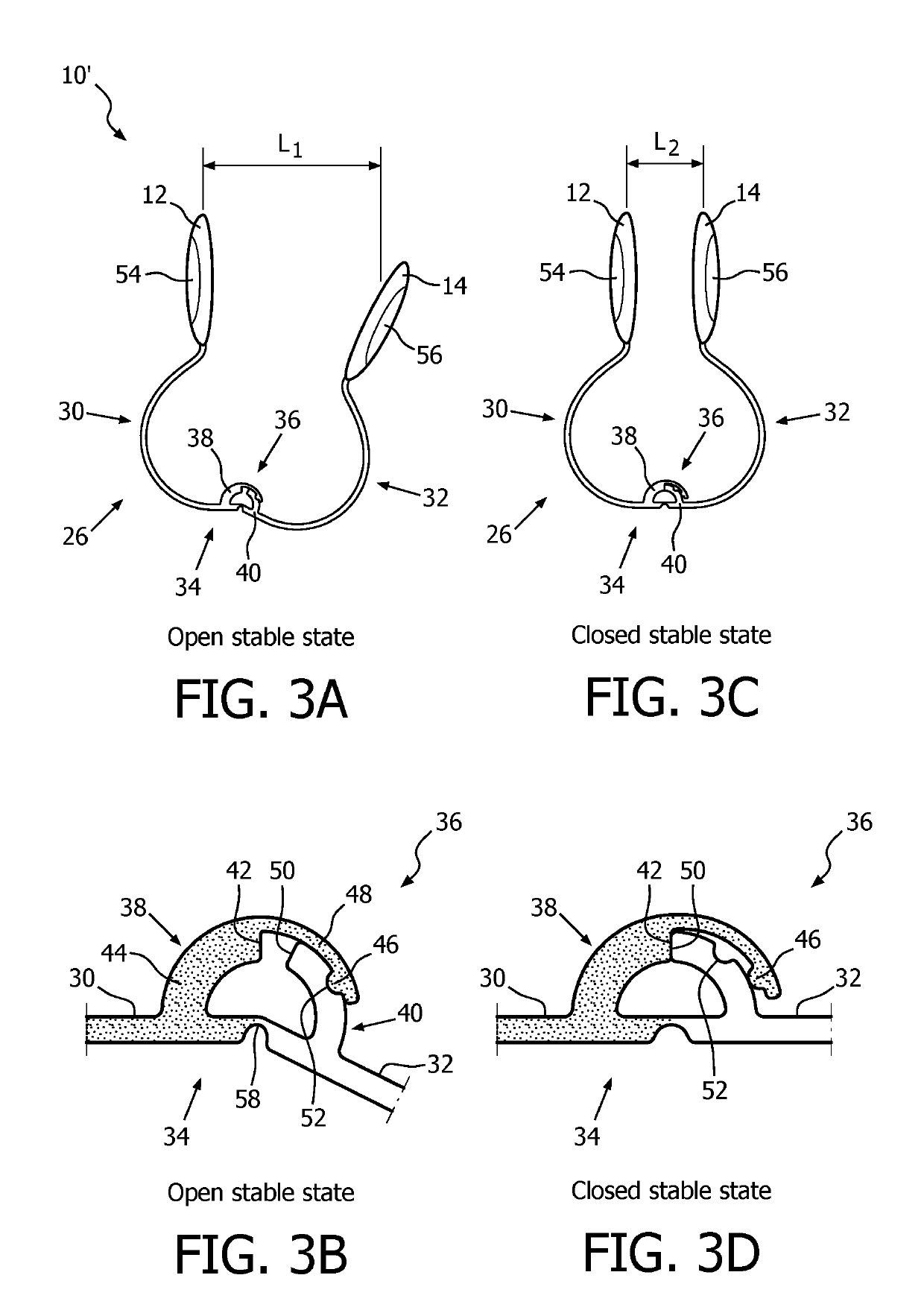 Multi-state clip-on fixation method for pulse oximeter