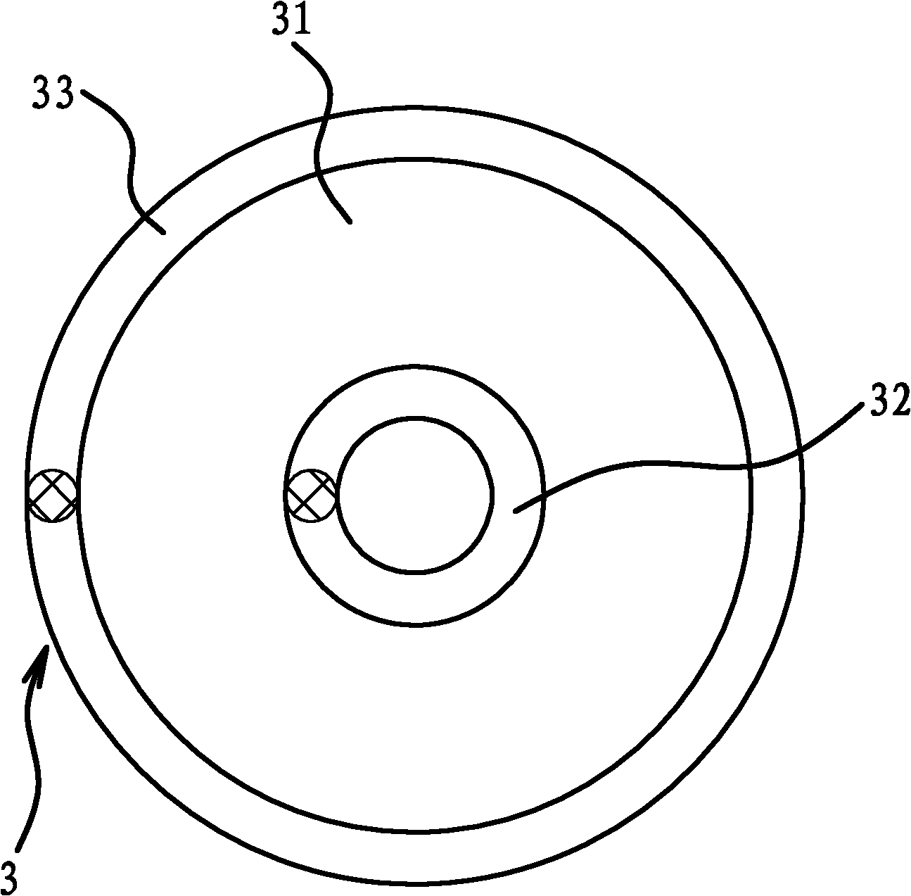 Sealing structure for pole post and intermediate cover of storage battery