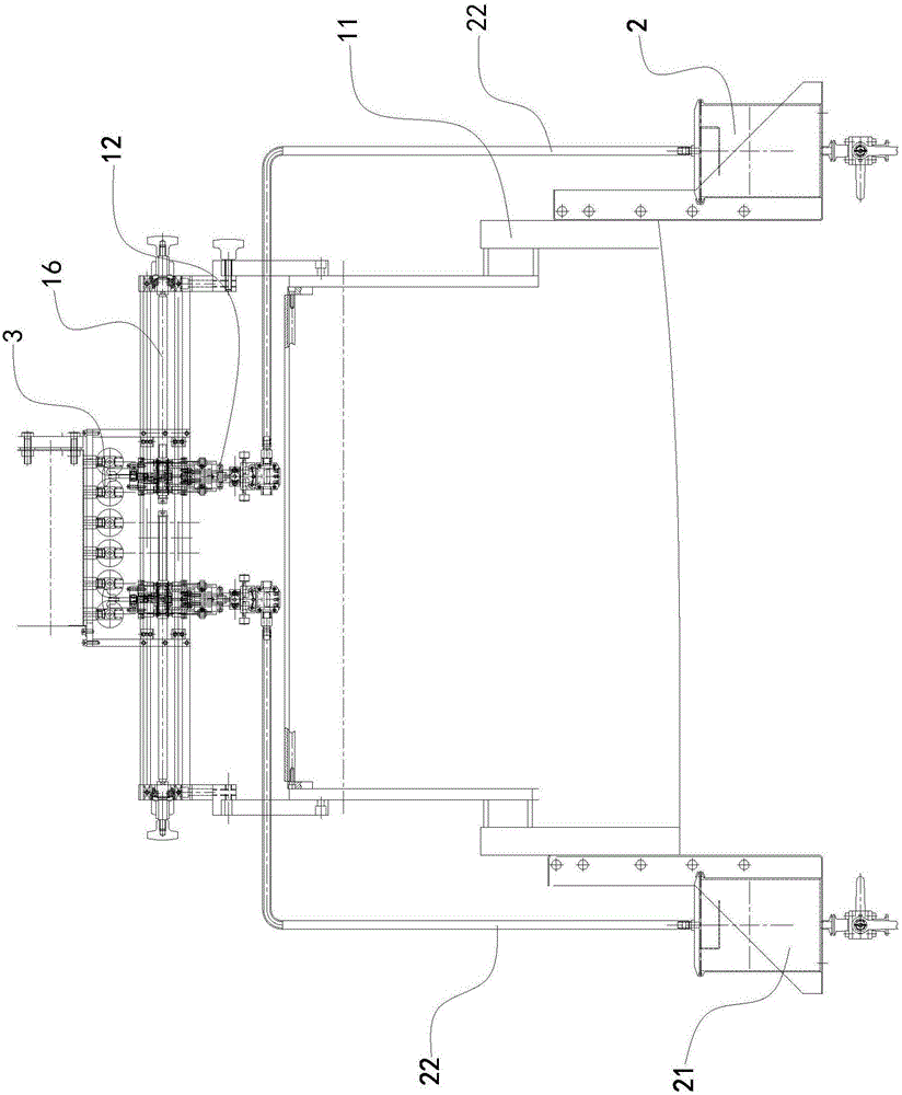 Spot excavating device and spot-excavating type coating machine ...