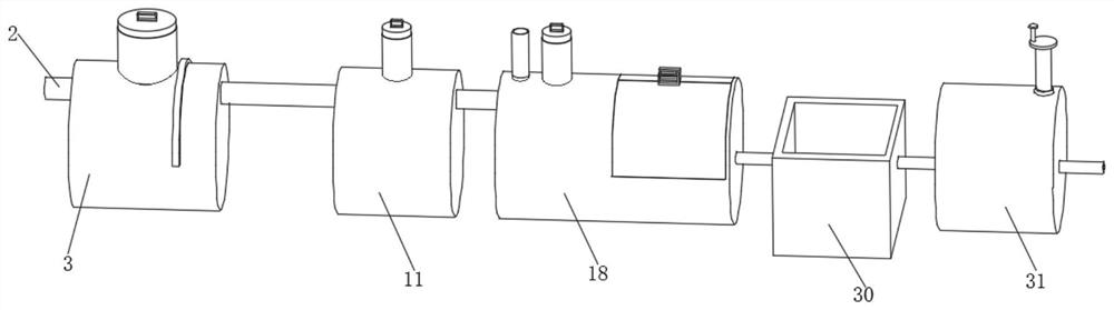 Unpowered anaerobic tank and constructed wetland biodegradation system