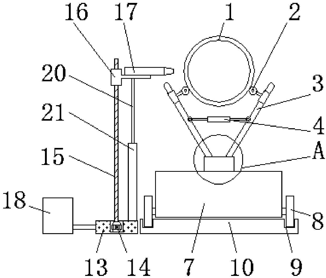 Infrared ray limiting type automatic edge cutting device for metal pipeline automatic assembly line