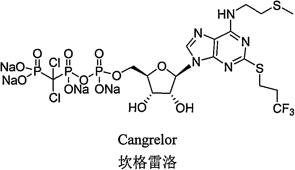 Preparation method of cangrelor intermediate