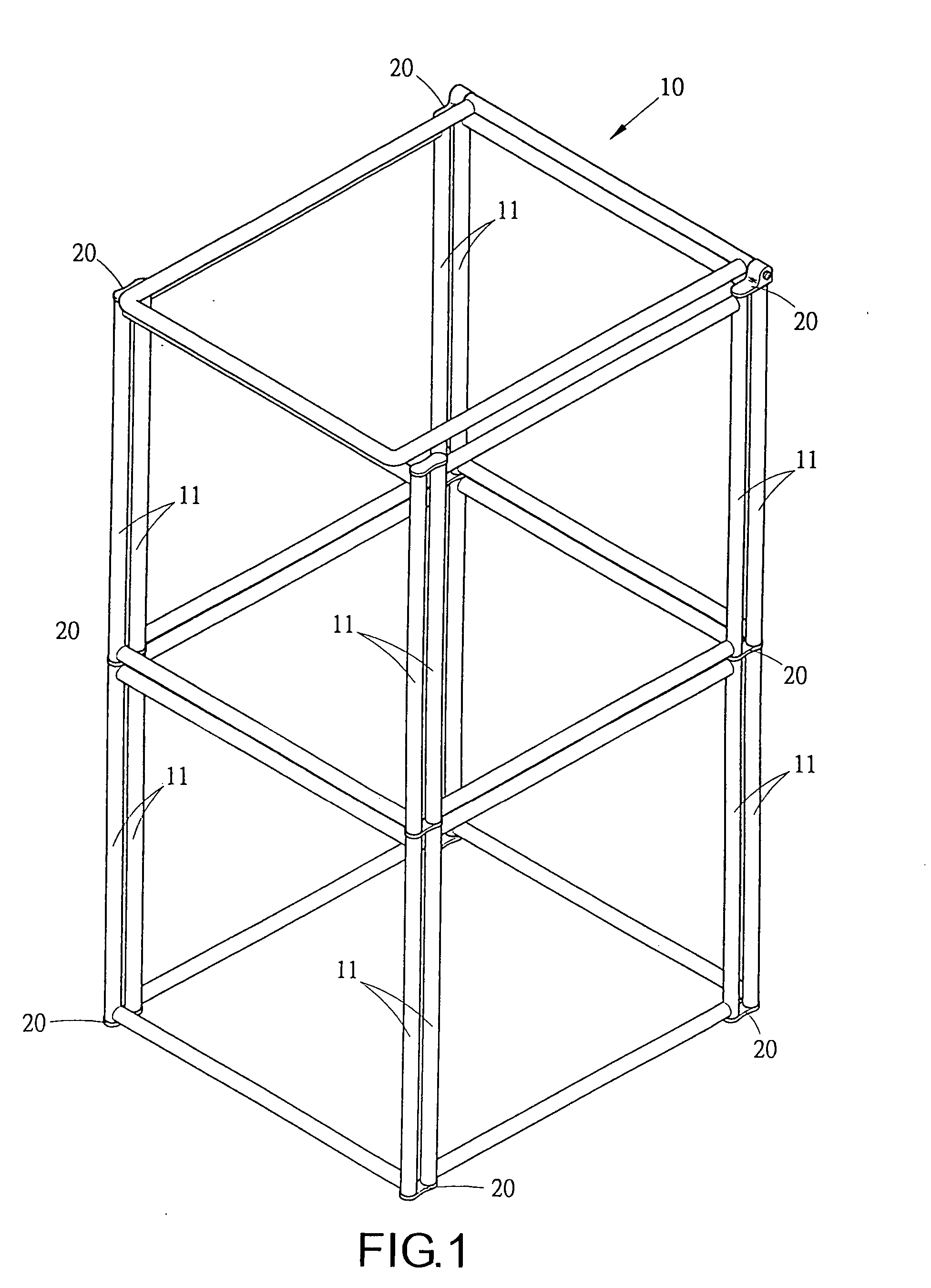 Corner connection block for assembly container