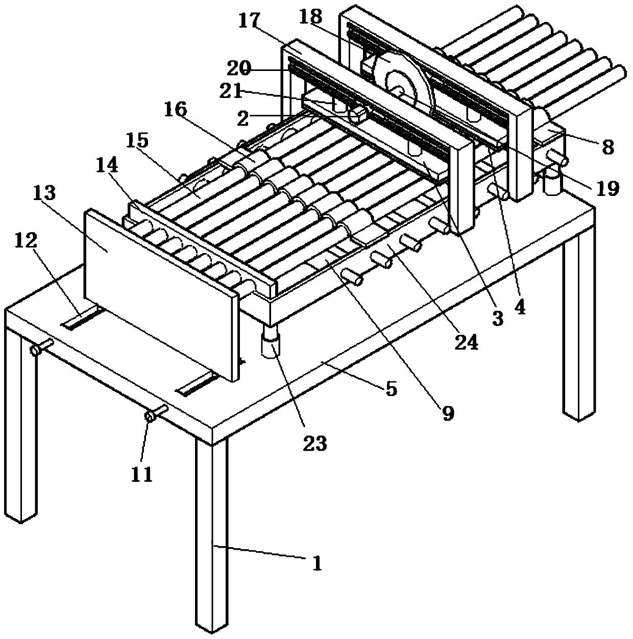 PVC-M pipe fixed-length cutting device