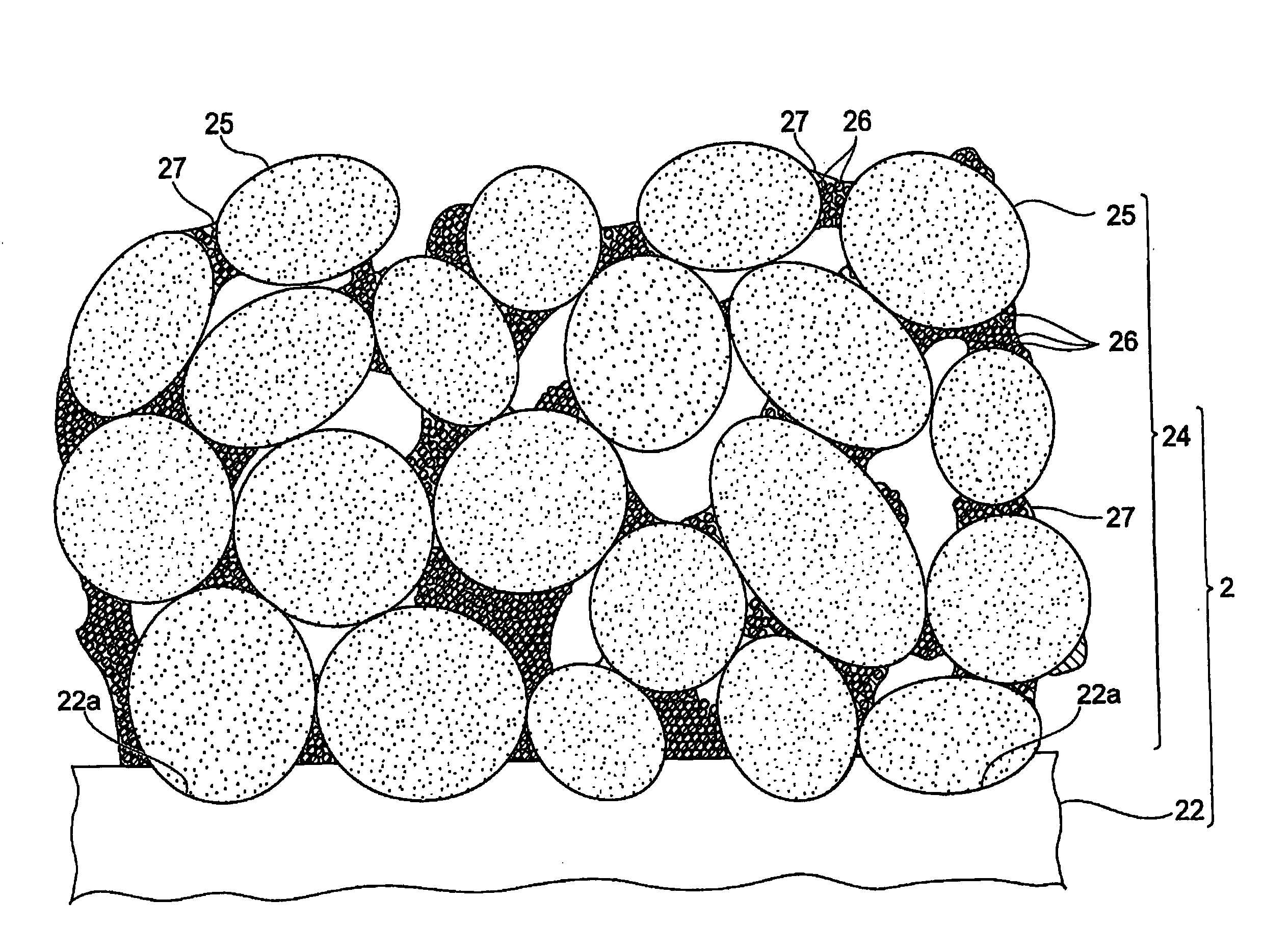 Electrode, electrochemical device, and method of making electrode