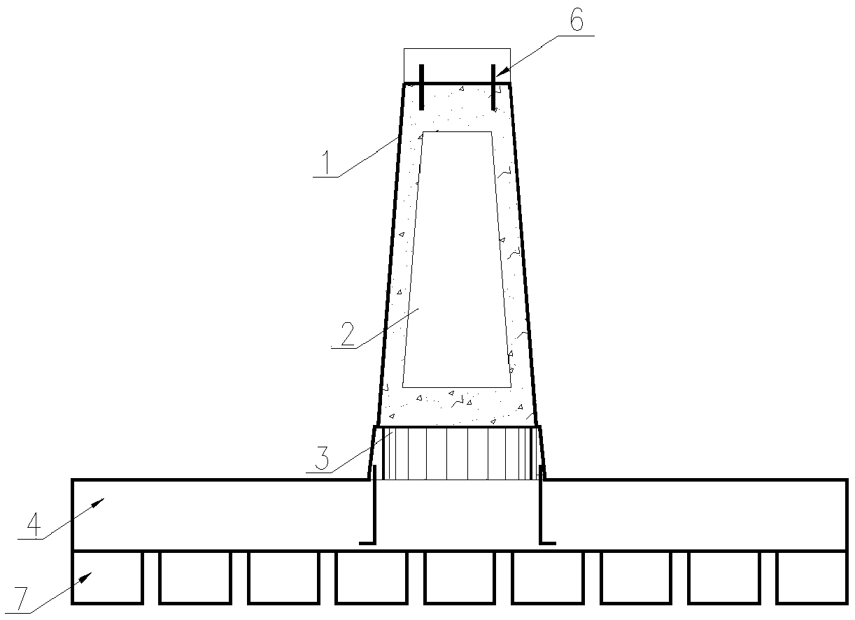 Assembly-type cone-column-plate-column-combined foundation for electric transmission line and construction method thereof
