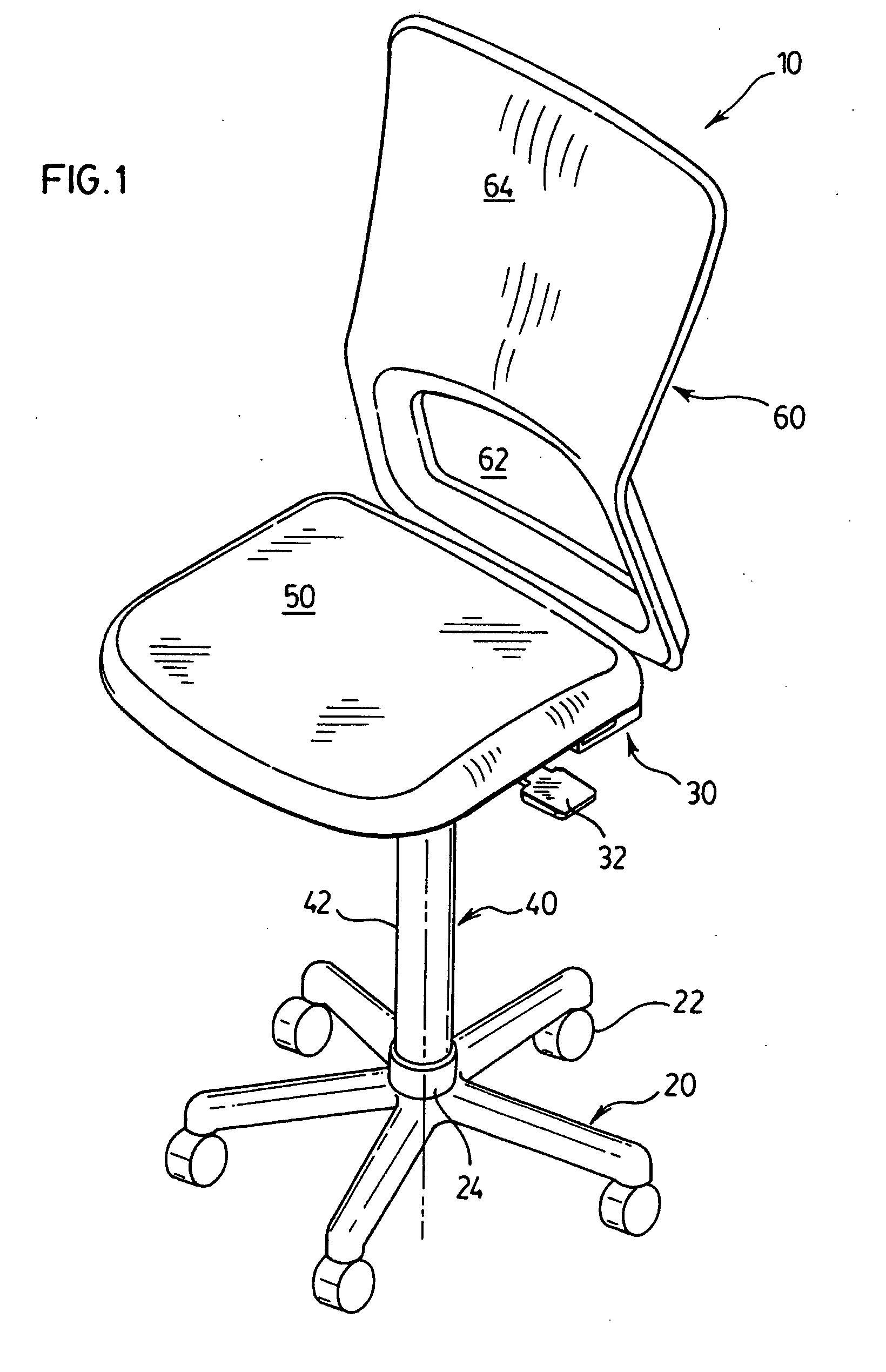 Tiltable chair accommodating male and female user seating position preferences