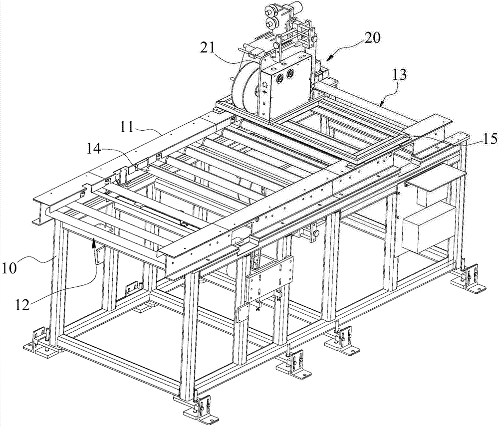 Elevator landing door sheet labeling device and labeling method