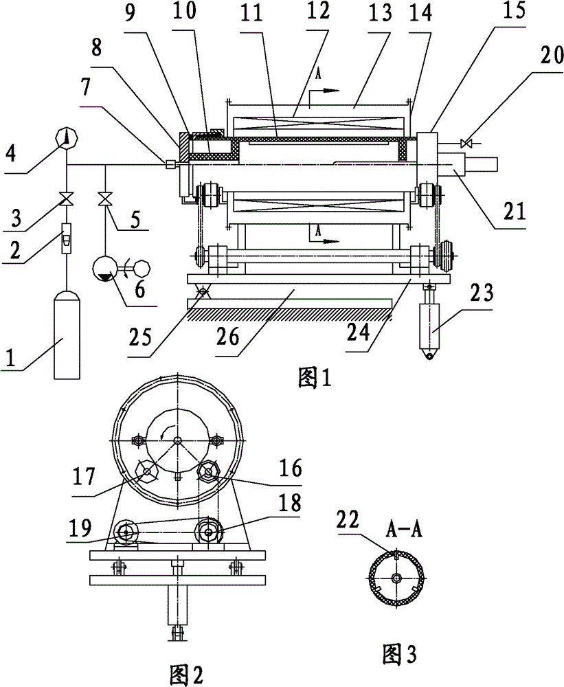 Method for synthesizing silicon nitride powder by using high-temperature rotary furnace