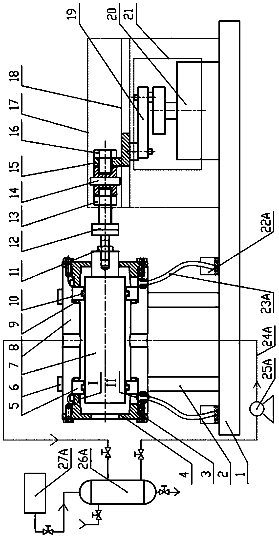 Reciprocating type shaft seal sealing performance testing method and device