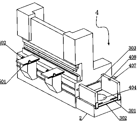 Convenient bending machine capable of dragging materials forwards in follow-up mode