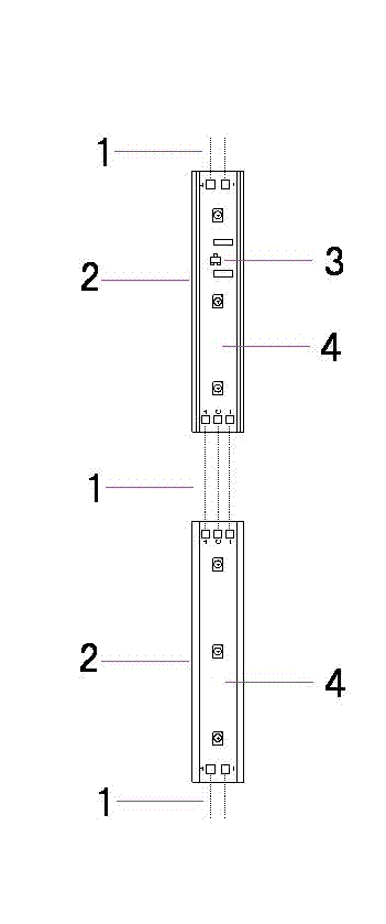 Light-emitting diode (LED) high-voltage crosscurrent non-watertight module