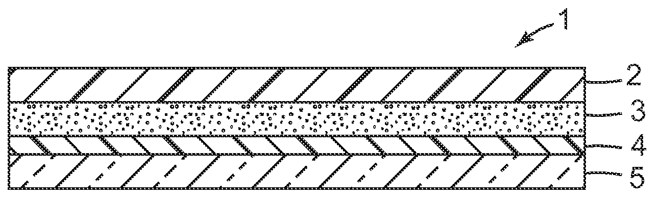 Layered body and method for manufacturing thin substrate using the layered body