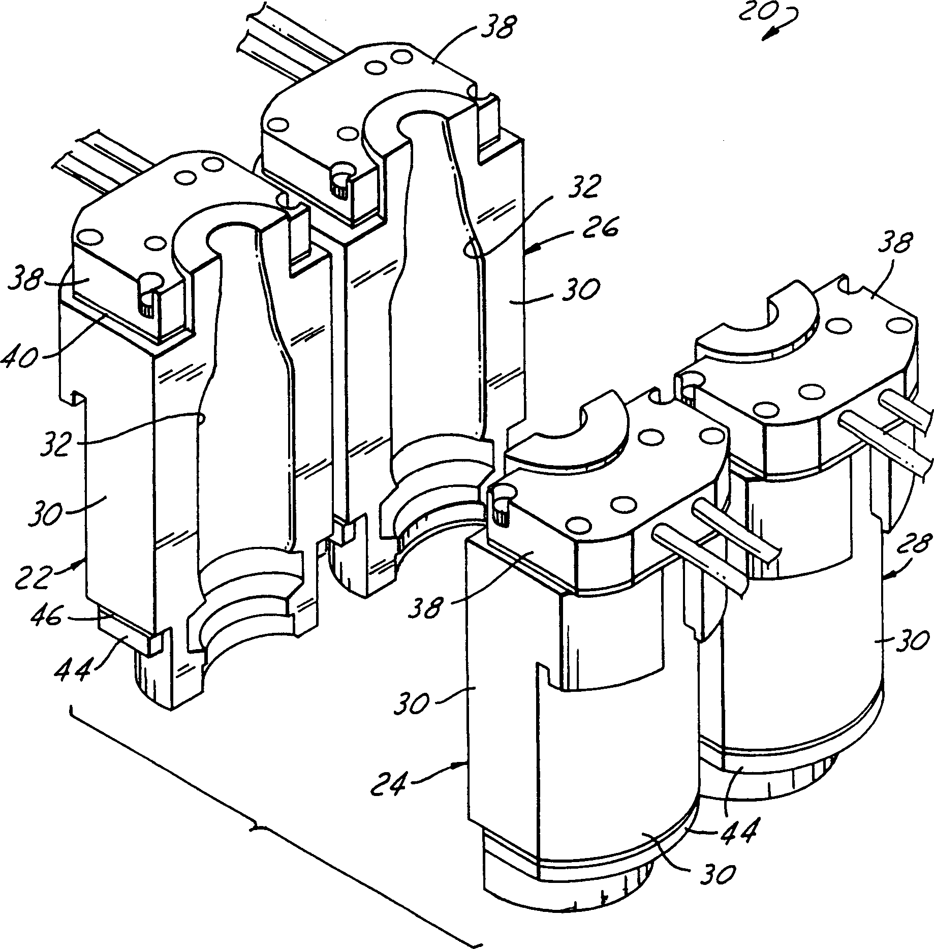 Liquid cooling of mould for making glass utensils