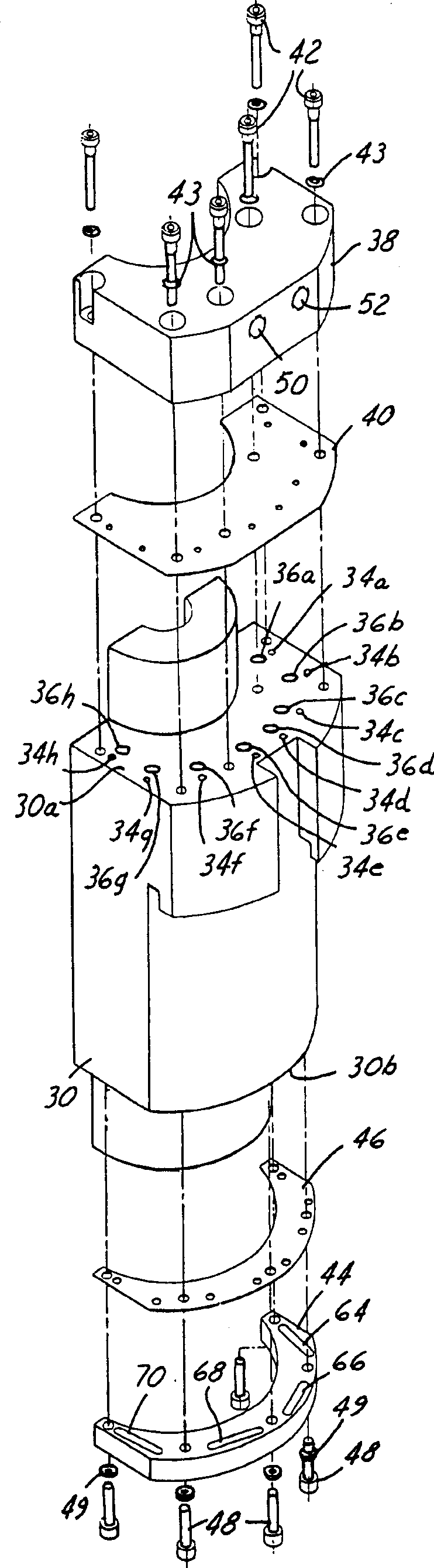 Liquid cooling of mould for making glass utensils