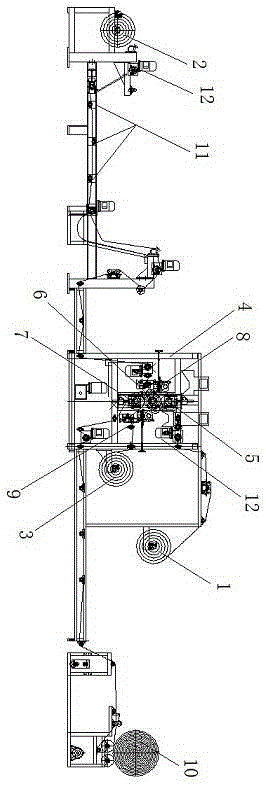 Servo control based multilayer flame laminating mechanism