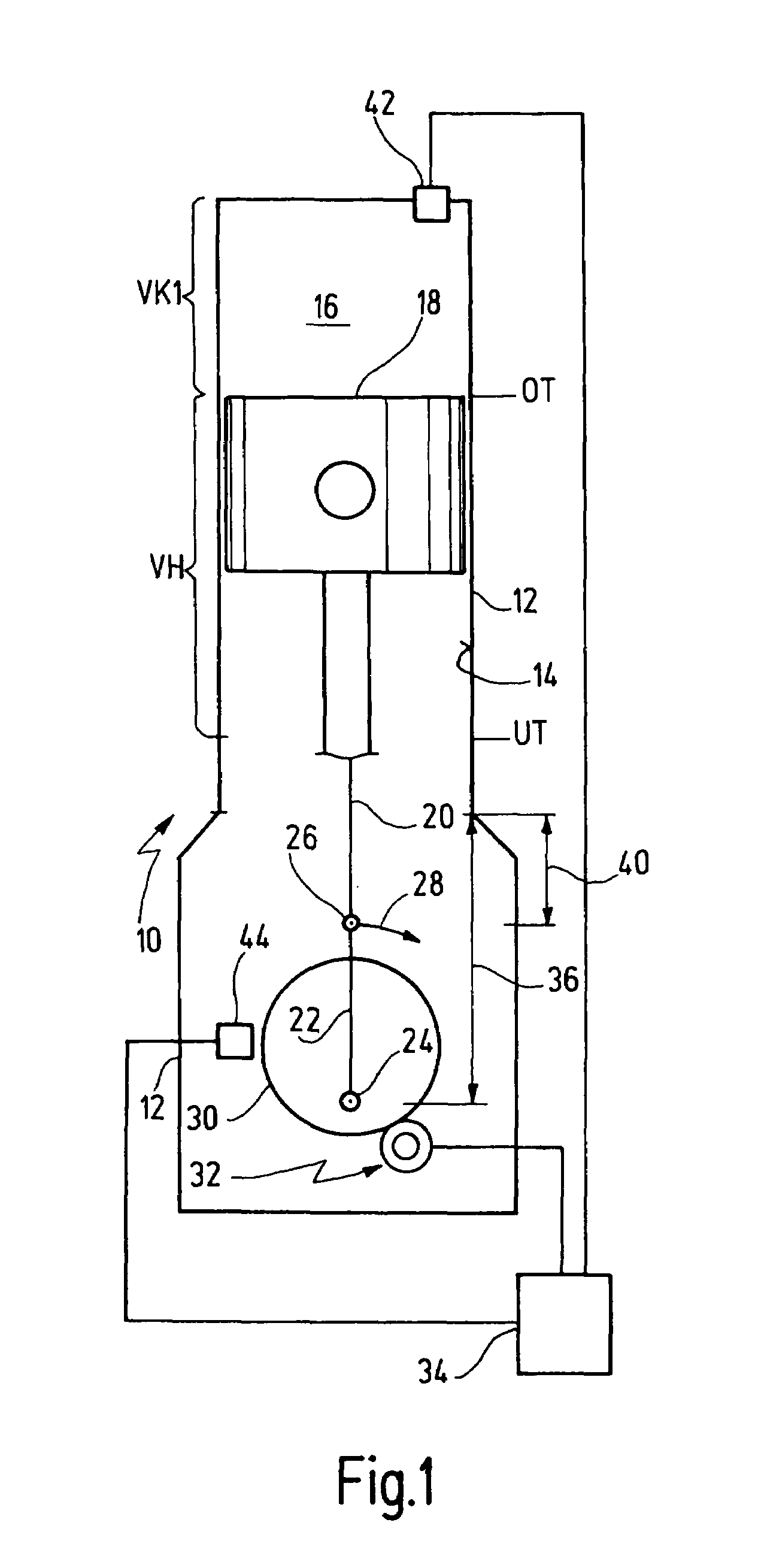 Method and device for adjusting variable compression in a combustion engine
