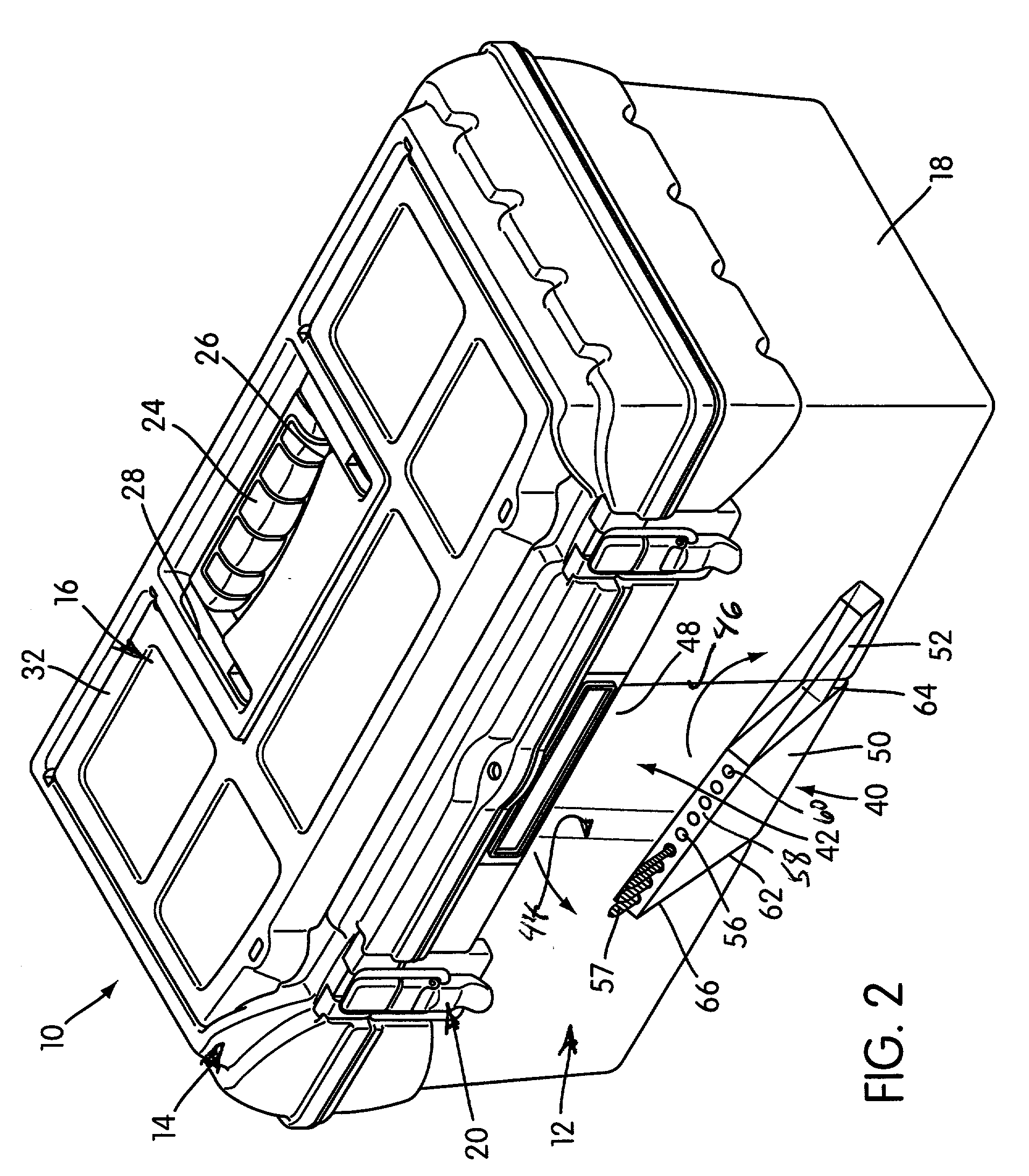 Toolbox with external compartment