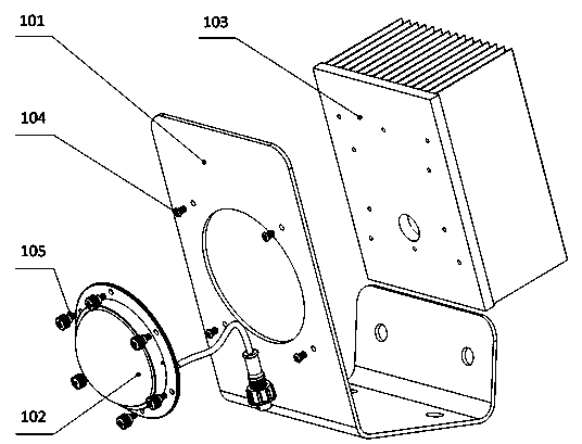 LED (light-emitting diode) tunnel light adopting light housing serving as installation interface bracket structure