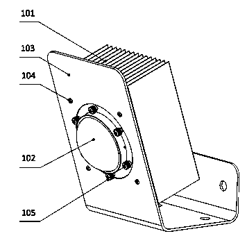 LED (light-emitting diode) tunnel light adopting light housing serving as installation interface bracket structure