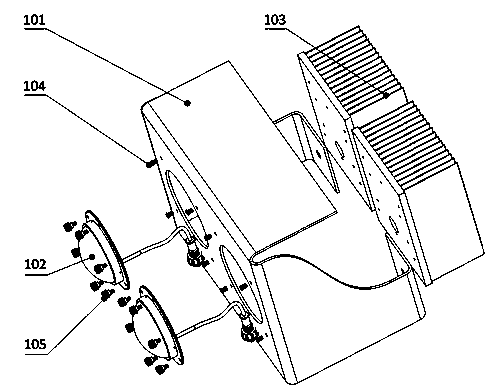 LED (light-emitting diode) tunnel light adopting light housing serving as installation interface bracket structure