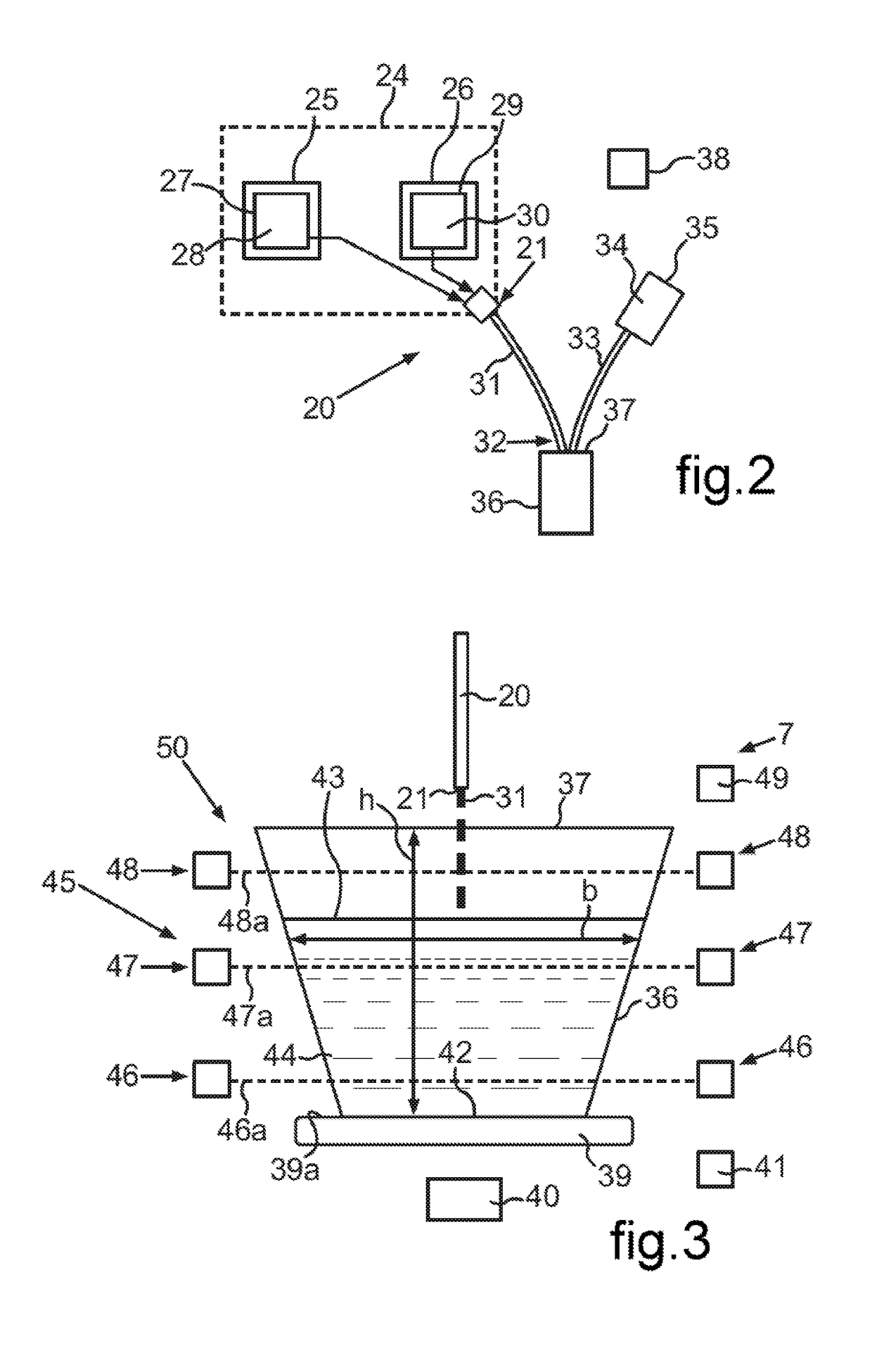 Drink producing apparatus with filling level and/or vessel recognition device, household refrigeration apparatus as well as method for producing and dispensing a drink