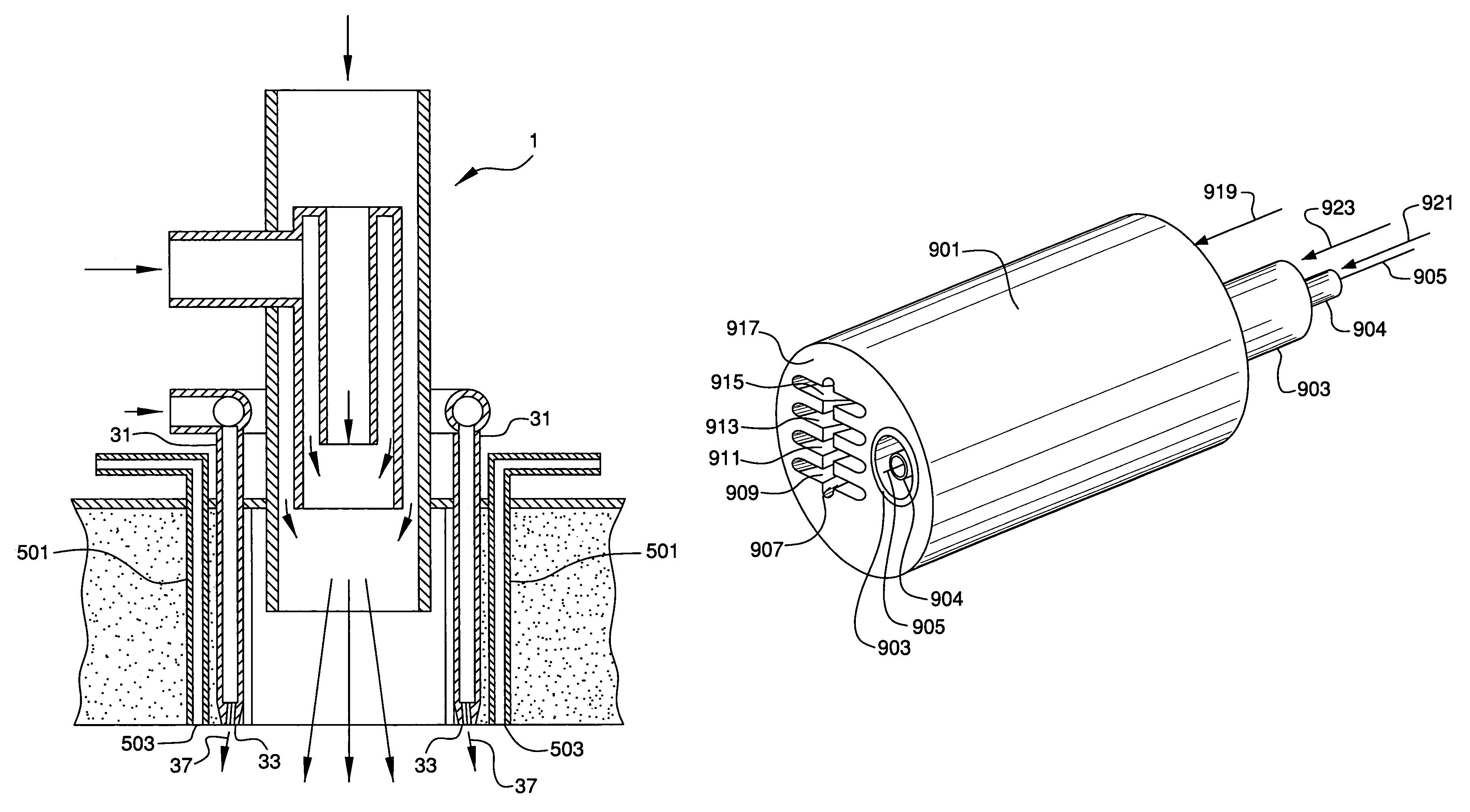 Staged combustion system with ignition-assisted fuel lances