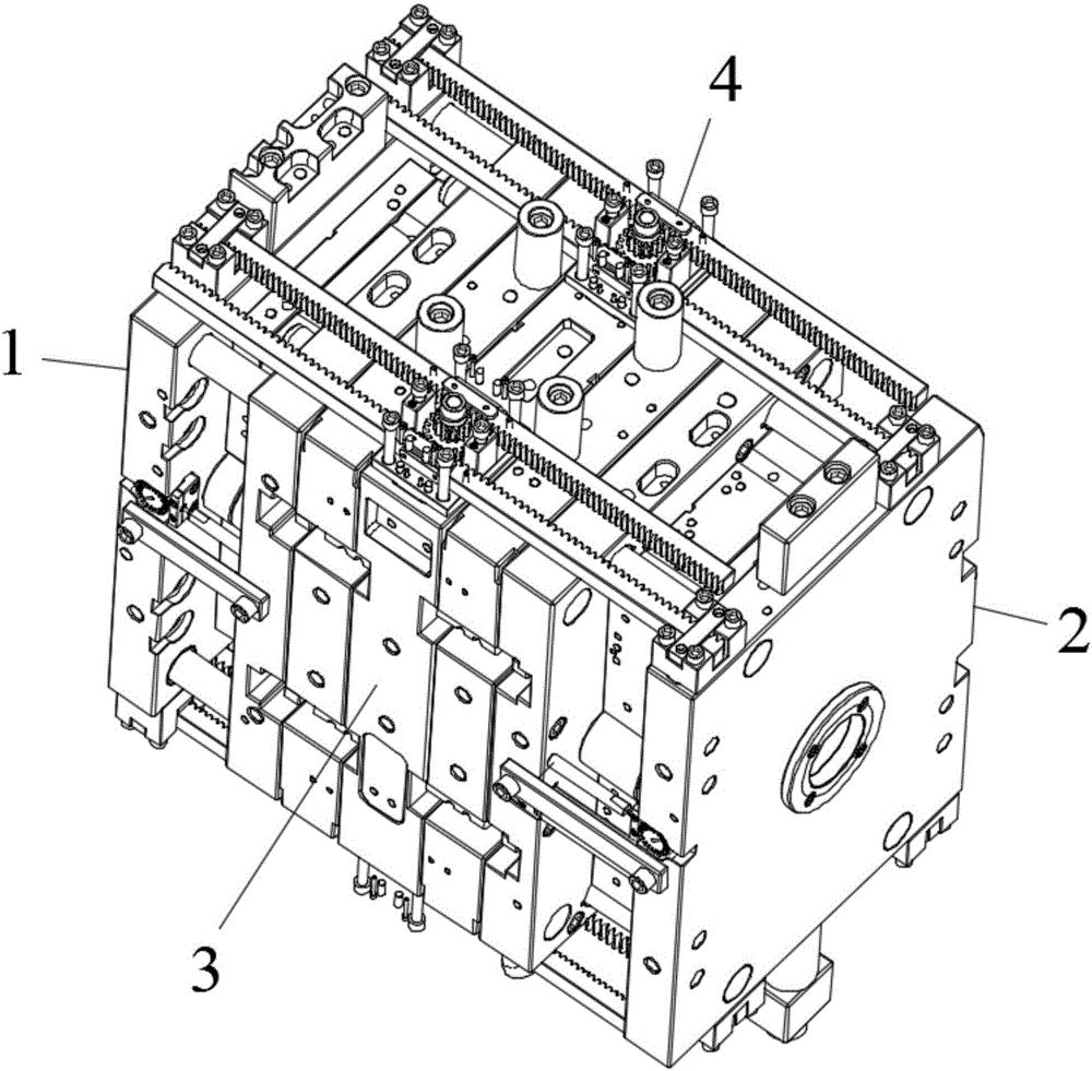 2+2 cavity ice-cream box and cover stacking mold