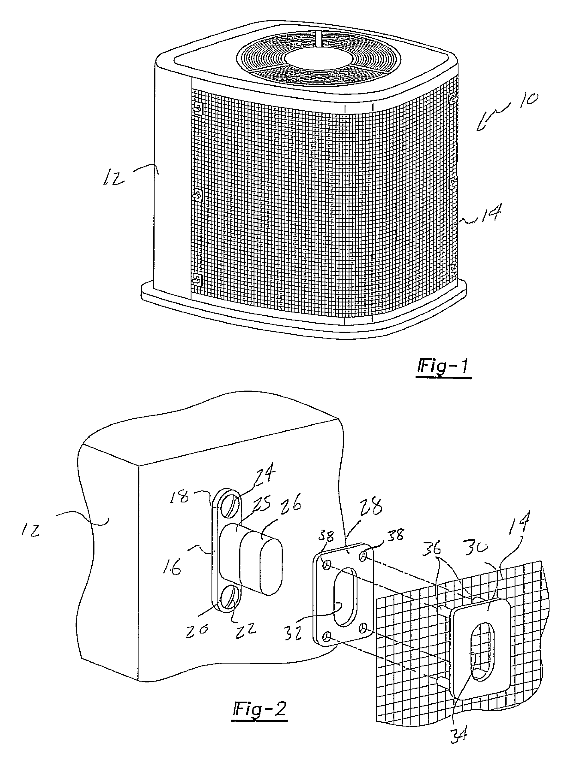 Filter installation kit for use with such as an air condensing unit