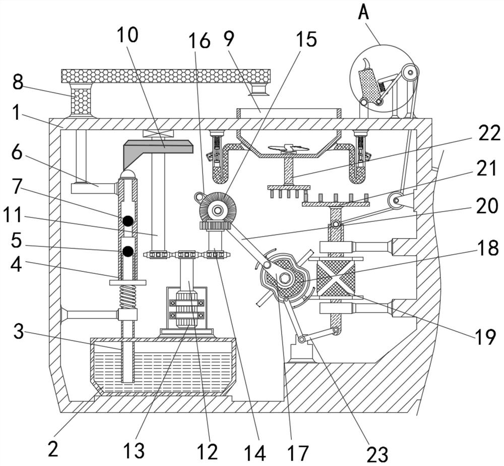 Livestock self-service water drinking device capable of automatically adding water and uniformly mixing additives