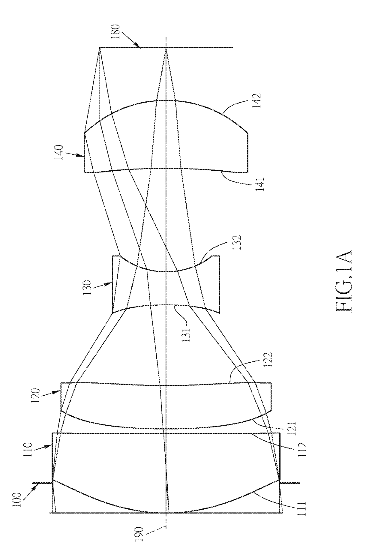 Four-piece infrared single wavelength projection lens system