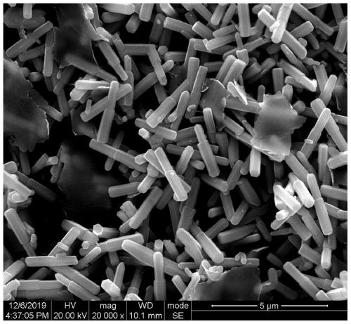 Lithium-sulfur battery taking zinc sulfide-loaded elemental sulfur with hollow hexagonal rod-like structure as positive electrode material and preparation method thereof