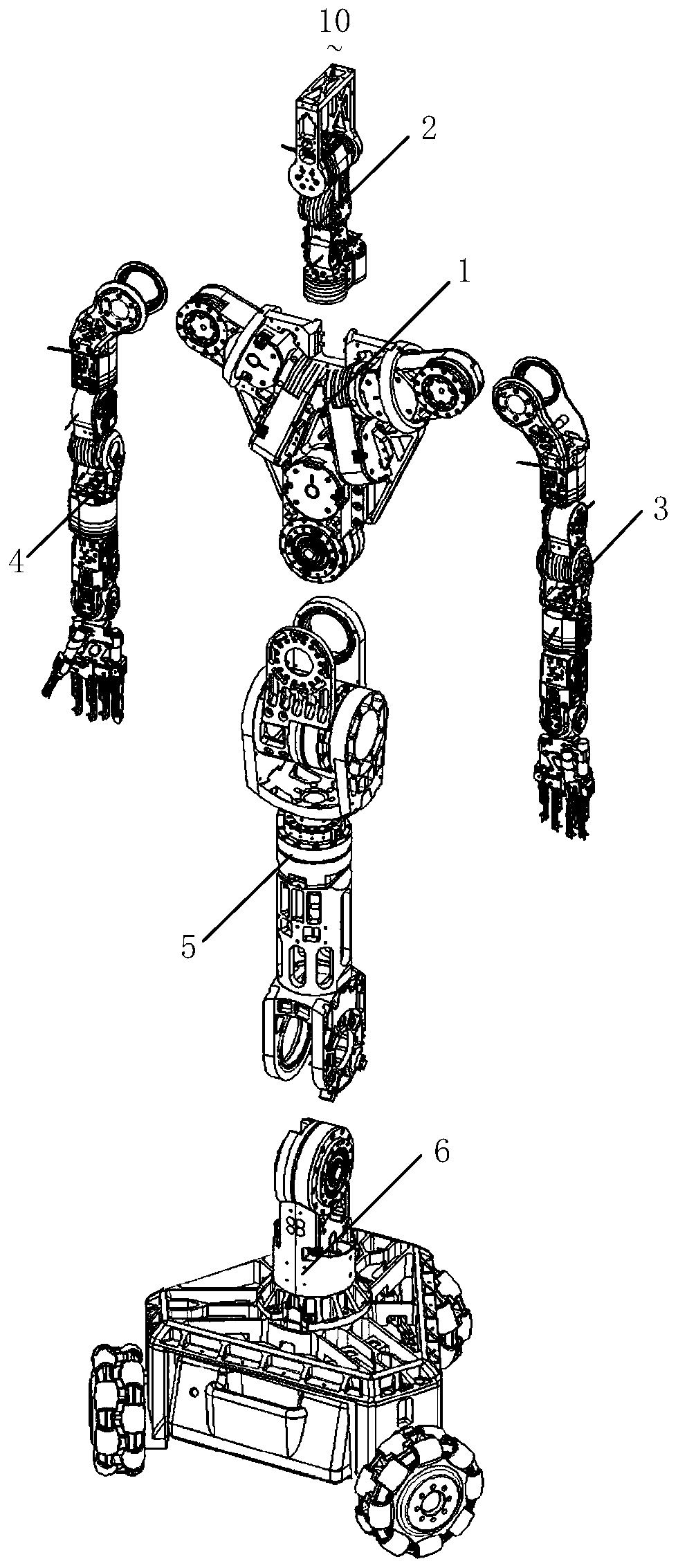 Robot internal skeleton and robot