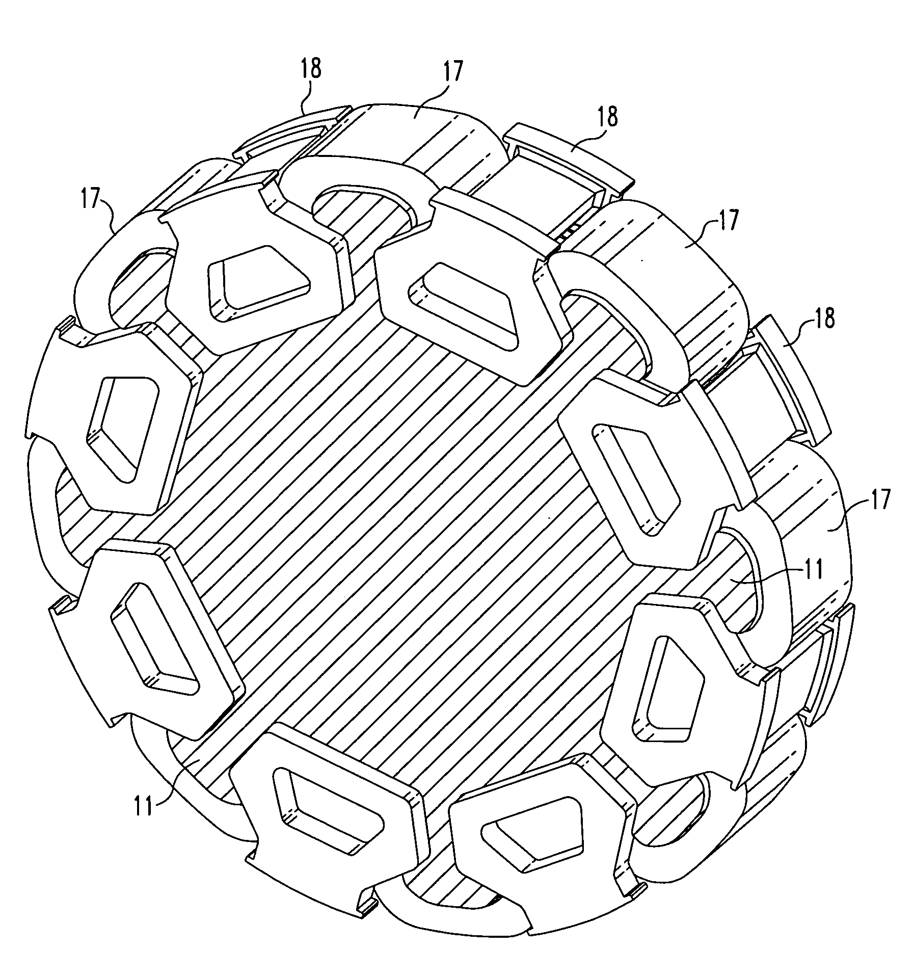 Permanent magnet rotor and magnet cradle