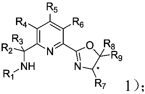 A chiral compound containing aminomethylpyridine oxazoline and its preparation method