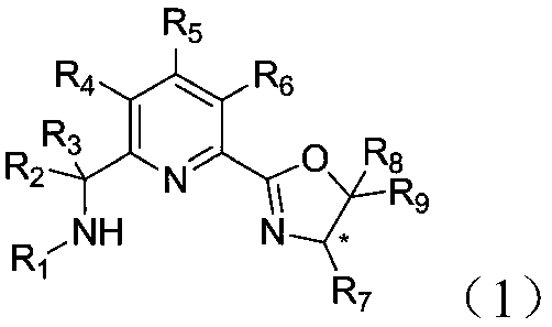 A chiral compound containing aminomethylpyridine oxazoline and its preparation method