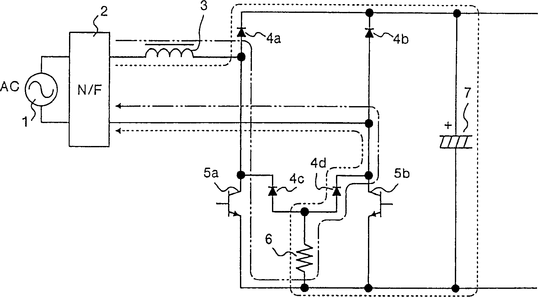 Single-phase converter loop