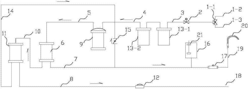 A pure water return type water-saving and energy-saving water purifier