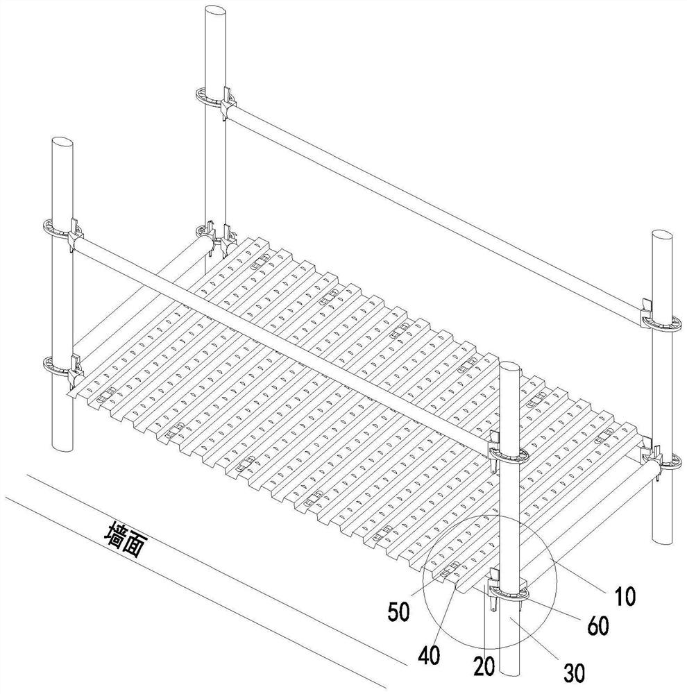 Mounting method of scaffold pedal and scaffold